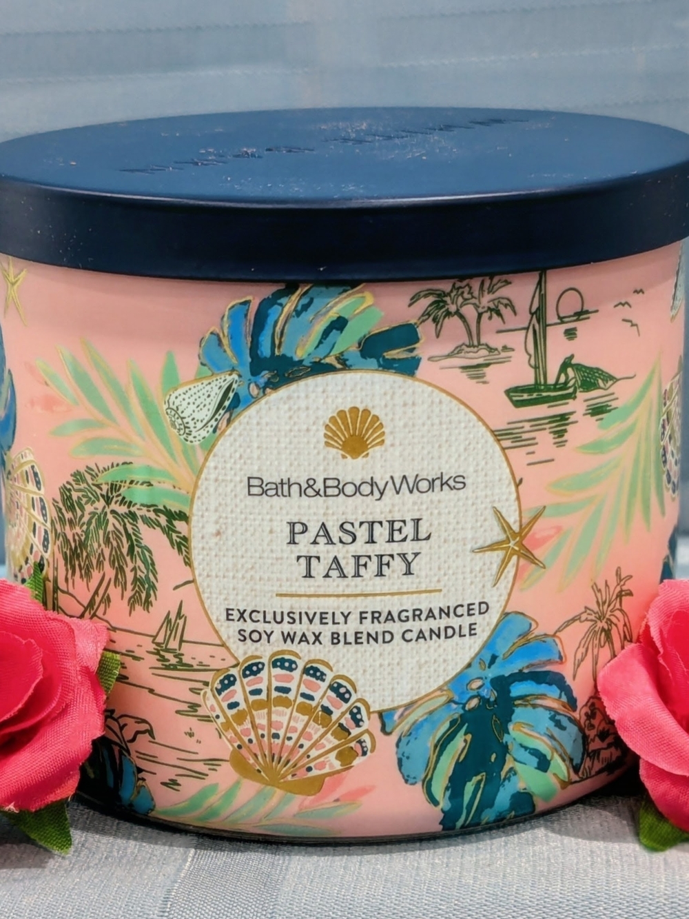 🆕BATH & BODY WORKS Pastel Taffy 3 Wick Candle In Decorative Jar.